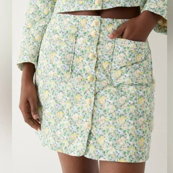 J. Crew New Limited-edition quilted button-front mini skirt in Liberty® fabric - Picture 2 of 8